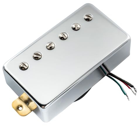 Musiclily Basic Keramik Covered Humbucker Pickup Hals Tonabnehmer Chrom | für E-Gitarre