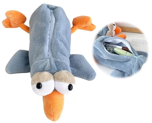 Smavles Plüsch Federmäppchen, Federmäppchen Mädchen Aesthetic Mäppchen Klein Etui Schule für Kinder Kawaii Schulsachen Pencil Case als Schule Zubehör Plüschtier Federmäppchen für Mädchen Jungen