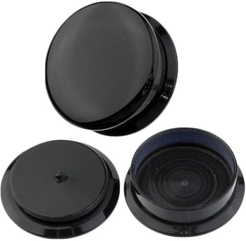 Calefee Ohr Plug 12mm, Acryl Ohr Tunnel Schraubgewinde Schwarzes Rund Ohr Piercing für Herren Ohr-Stretching 2 Stücke