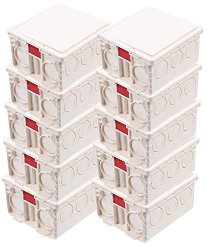 Artibetter 10sets Scatola Giunzione Elettrica Da Muro Ignifuga Da Compatibile Con Pannelli Facile Installazione e Cavi Nascosti Per Uso Domestico e Professionale