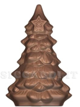 Stampo per cioccolato in policarbonato ALBERO DI NATALE CON STELLA