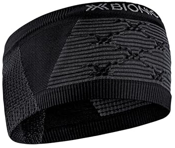 X-Bionic High-Performance Wintersport-Stirnband mit fortschrittlichem Schweißband und 3D Bionic Sphere Technologie für optimalen Komfort und Temperaturregulierung - Schwarz/Grau, L/XL