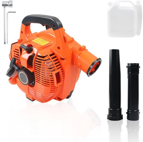MaxEarn Soffiatore portatile a benzina, soffiatore per foglie, soffiatore senza fili, 26 cc, soffiatore da giardino, 380 CFM, motore raffreddato ad aria a 2 tempi, per foglie, terrazze, giardini