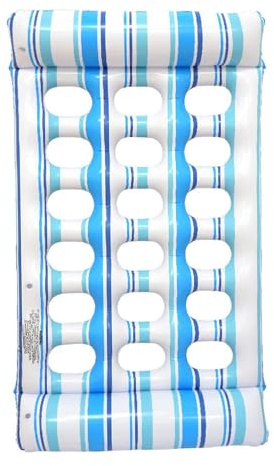 QSTDGVPW Ergonomische Aufblasbare Lounge Schwimmer, Wasserhängematte für Sommeraktivitäten, Blau