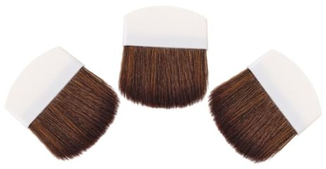 WEKADRIN 3stücke Teiliges Make-up Pinsel Klein Halbrund Weiche Dichte Borsten Vielseitiger Mini Gesichtspinsel Für Losen Puder Tragbare Kosmetische Bürste Für Natürliche Make-up Anwendung