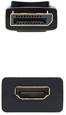 Brightium Conversor DisplayPort a HDMI, DP/M-HDMI A/H, Macho-Hembra, Negro, 15cm