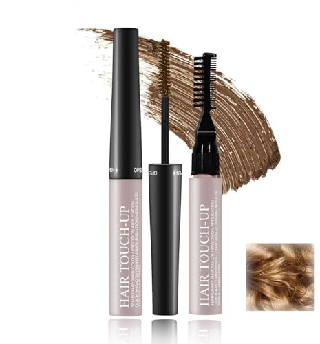 Grauhaarabdeckung Frauen, Hair Concealer Men, 3-Color Temporäre Haarfärbekamm - Haaransatz-Shading-Stick, Werkzeug Zur Grauhaarabdeckung, Hochpigmentierter Haarwurzel-Concealer (Hellbraun)