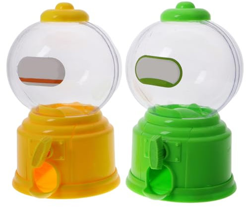 HANABASS 2pcs Mini Candy Dispenser Toy Vintage Sweet Machine Candy Catcher for Boys and Girls Small Storage Box Desk Toy Gumballs Machine