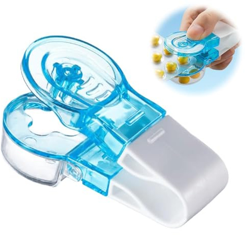 Portable Pill Taker Household Gadgets, Pill Popper for Blister Packs, Travel Pill Extractor Opener Popper Assistance Tool (2PCS)