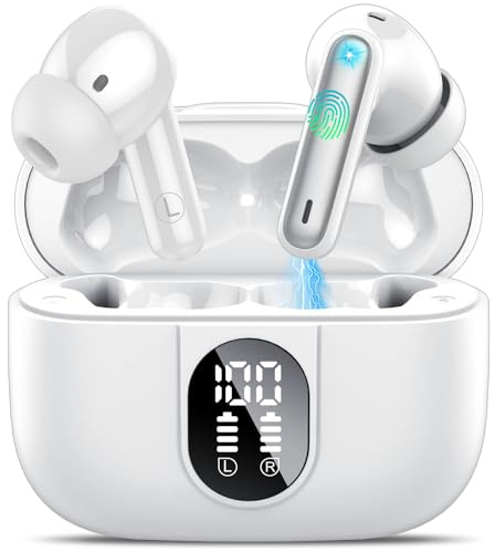 AI Language Translation Earbuds Real Time with Audio and Video Calls, 40Hrs Translator Earbuds fit Travel/Business/Learning Support 164 Languages, 3-in-1 Bluetooth 5.3 Headphones, 7 Trans Modes, White