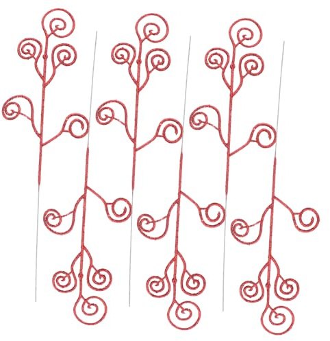 ULTECHNOVO 6pièces Lot de Tiges Décoratives Artificielles Brindilles Scintillantes pour Fêtes de Noël et Décoration Intérieur