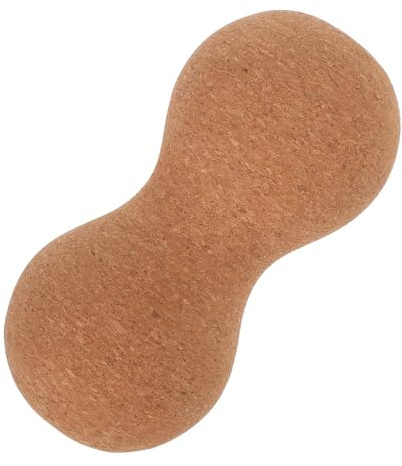HOMSFOU Kork Massage Duoball Erdnussförmiger Faszienball für Tiefengewebsmassage und Triggerpunkttherapie zur Selbstmassage von Nacken Rücken und Füßen Zufällige Farbe