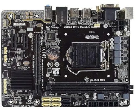Placa Base Fit For Gigabyte GA-B85M-D2V Pro-SI Compatible con I5-4670K 4670S I7-4790K 4770K I3-4130 CPU DDR3 1600MHz LGA1150 MATX
