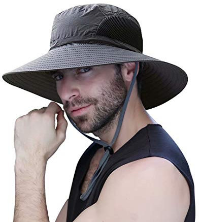 WINDCHASER Sonnenhut Herren UV Schutz, Breite Krempe Wanderhut Damen Kappe Safari Sonnenschutz Hut Breite Krempe Outdoor Anglerhut Wanderhut