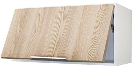 Berlioz Créations CH8HF Hängeschrank für Küche mit Dunstabzugshaube, aus Esche, 80 x 34 x 35 cm, 100 Prozent französische Herstellung
