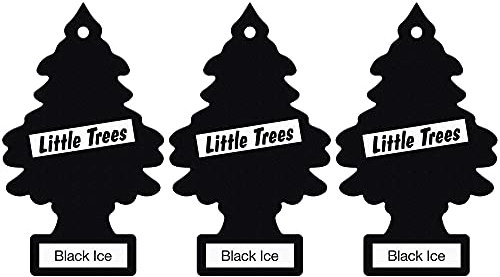 Little Trees Air Freshener Tree LTZ004 Black Ice Fragrance For Car Home Boat Caravan - Triple Pack
