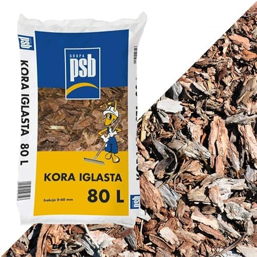 Wooden Mulch Bark Chippings 0-60mm for Landscaping, Garden Surfacing & Play Areas – 80L Strulch Mulch in 17kg Bags, Natural Straw Mulch for Gardens, Slug & Snail Deterrent – Perfect for UK Gardens