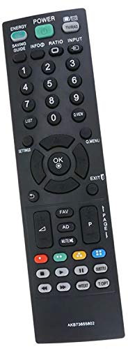 Reemplazo para Mando televisión LG akb73655802, Aplicable a para Mando TV LG Smart TV:19LS3500 19LS3500-ZA 22LS3500 26LS3500 32CS460 32LS3500 32LS5600 37LS5600 42LS3450, No Necesita Programación