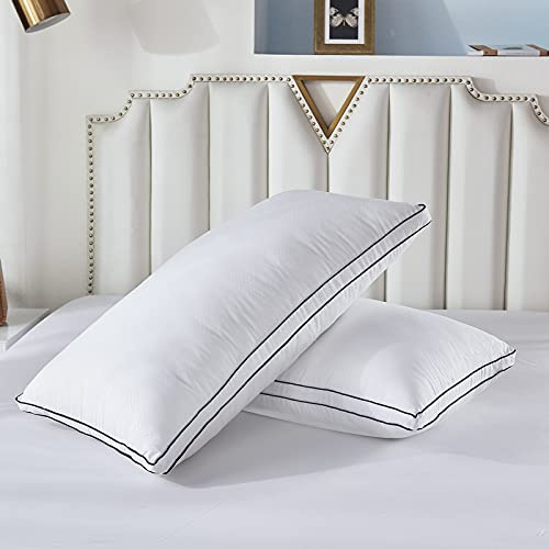 Gehannah Bed Pillows for Sleeping, Luxury Plush Soft Pillow with Home and Hotel, Breathable Microfiber Cover Skin-Friendly Pillows for Side Back Sleepers