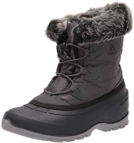 Kamik Momentum L2 Snow Boots for Women, Insulated + Thermal Winter Boots for Women, Charcoal - 9