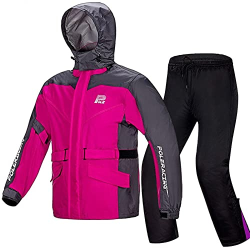 LYDHDY Tuta impermeabile uomo Impermeabile per moto impermeabile e pantaloni antipioggia Tuta antipioggia Ventilare Poncho Giacca antipioggia per moto Equitazione Scarpe da pioggia per moto
