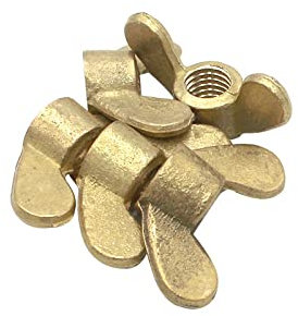 2-5 STÜCKE Messing-Kupfer-Schmetterlings-Flügelmuttern M3 M4 M5 M6 M8 M10 M12 Material Handfest Mutter-M10-2 STÜCKE