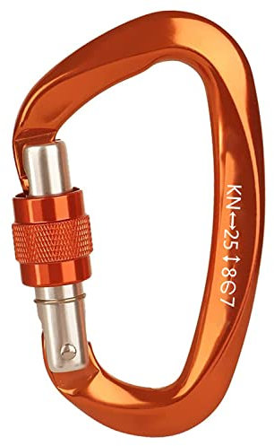 25KN Karabinerhaken, großer Kletterkarabiner mit Schraubkappe, Schwere Schraubkarabiner, Kletterhaken für Camping, Bergsteigen, Hängematte