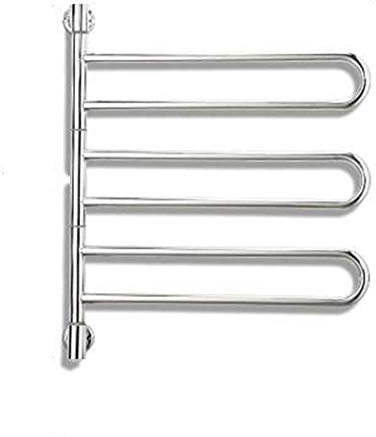 Scaldasalviette Scaldasalviette Elettrico, Rotazione Libera di 180°, Fissato al Muro in Fibra di Carbonio per Uso Domestico Scaldasalviette Stendino Radiatore da Bagno Acciaio Inossidabile 304 25~60w