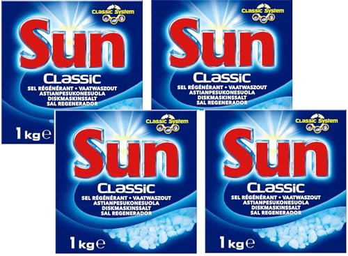 Sun Classic Sale, 1 kg, detergente per lavastoviglie, 4 pezzi