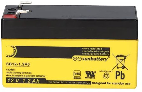 Batteria di ricambio compatibile con Aritech BS121N 12V 1,2Ah