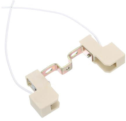 PATIKIL Douille R7S de 78 mm, 1 Pack de Support de Lampe en Céramique pour Ampoule Halogène avec Câble, Connecteur Double Extrémité, Multicolore Blanc