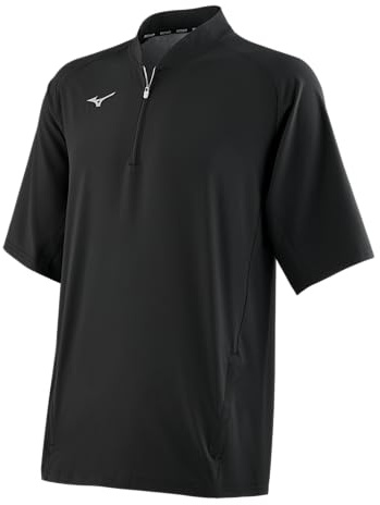 Mizuno Gametime Short Sleeve Hitting Jacket | Black | US Mens 3X Large (3XL)