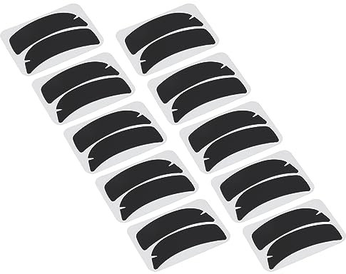 10 paia di extension per ciglia sotto i cuscinetti in gel per occhi patch di estensione delle ciglia riutilizzabili in silicone flessibile (nero)