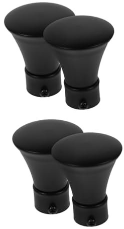 SHOWERORO 2sets Gardinenstangen-endkappen Kristall-endstücke Mattmetall Für Stangen Dekorative 2 Stücke * 2