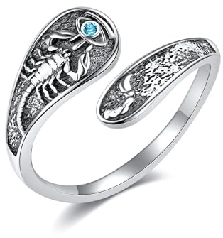 Scorpion Ring 925 Sterling Silver Scorpio Spoon Ring for Women Scorpion Jewelry for Women