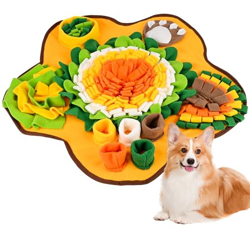 Gaethra Schnüffelteppich für Hunde, Snuffle Mat for Dog, Langlebig Schnüffeldecke, Weich und rutschfest Waschbar, für Intelligenz und Dufttraining, langsames Fressen und Stressabbau