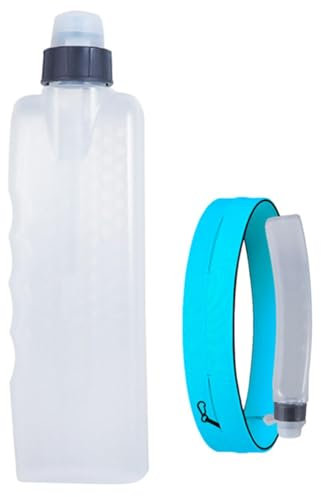 ccuzs 400ml Squeeze Gym Water Bottle, Soft Silicone Spout Sports Cup, Leakproof Drink Bottle for Running, Fitness, Outdoor, Cycling, School, Hydration, 400 Ml, 1 Piece