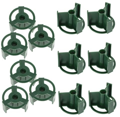ABOOFAN 20piezas Soporte De Flores para Cementerio Base De Jarrón para Arreglos Color Verde Oscuro para Exteriores y Visitas De Recuerdo