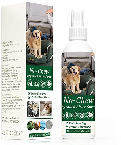 WNDHYA Bitter Apple Spray for Dogs 250ML - No Chew Spray for Cats to Prevent Scratching, Dog Repellent & Anti Chew Spray to Stop Dogs from Chewing Furniture, Pet Training Aid