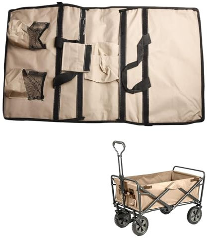 QICBYING Foldable Camping Cart Cloth Inner Bag, Oxford Cloth Wagon Inner Bag Replacement Liner For Garden Cart Trolley Camping Beach Picnics Outdoor Storage 85x43x26cm(B)
