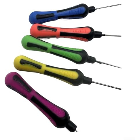 Juego de agujas Boilie de pesca de carpas con agujas de acero de alto carbono para perforar cebo y línea de apriete, incluye 5 herramientas de pesca para pescadores