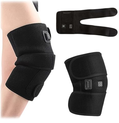 Rodilleras de calentamiento rápido, Almohadilla térmica para rodillas, Rodillera caliente con calor, Rodillera calentada por USB, terapia de calor para aliviar el dolor articular, 3 niveles