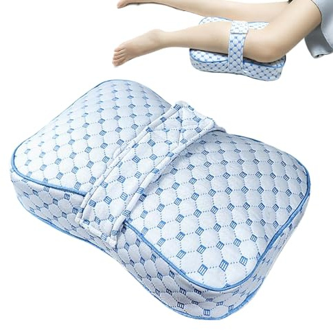 Genérico Almohada para Muslos - Cojín para Dormir de Lado con Correa - Cojín Entre Rodillas - para Alineación de la Columna, Recuperación Lumbar y Articular, Uso en