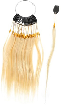 WRITWAA 30stücke Haarfarben-testmuster aus Echthaar für Farbwirkungstests Geeignet für Friseursalons und Kosmetikbedarf zum Testen Verschiedener Haarfarbtechniken
