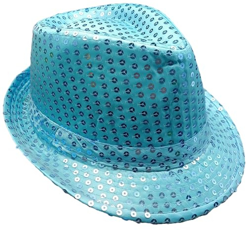 MUNSKT Cappellini jazz glitterati, per adulti, con paillettes, cappello per feste, hip hop per addio al celibato, sera, spettacoli di danza, feste, Mardi Gras ed eventi travestiti
