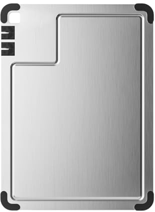 Edelstahl Schneidebrett 316, 2026 Neues Upgrade – Kratzfestigkeit, 36 * 25cm