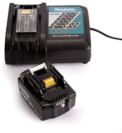 Makita Genuine DC18RC 7.2-18V Li-Ion Fast Charger with 1 x BL1830 3Ah Battery