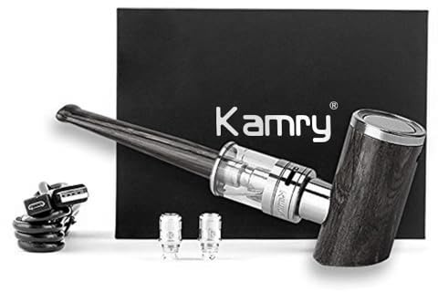 Kamry K1000 Plus 30W Epipe Kit mit Sub Ohm X6 Plus Tank & Errichtet in 1000mah Batterie Komplettes Kit Riesige Vape, Nikotinfrei MEHRWEG (Holz schwarz)
