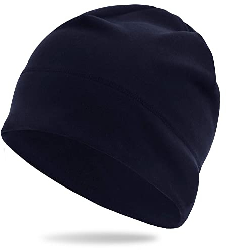 Arcweg Berretto Uomo Donna Invernale Termico Antiviento Sottocasco Teschio Ciclismo Moto Beanie Elstico Traspirante Cappello Cotone 56-61CM Blu Scuro