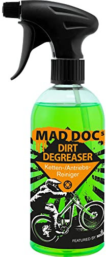 NIGRIN MAD DOCs Antriebs-und Bremsenreiniger, säurefrei, für verunreinigtes Kettenfett, ölige Rückstände und Verschmutzungen, abbaubar, 500ml